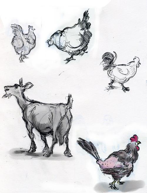 cartoon farm animals