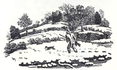 Hunting in the snow, Thomas Bewick
